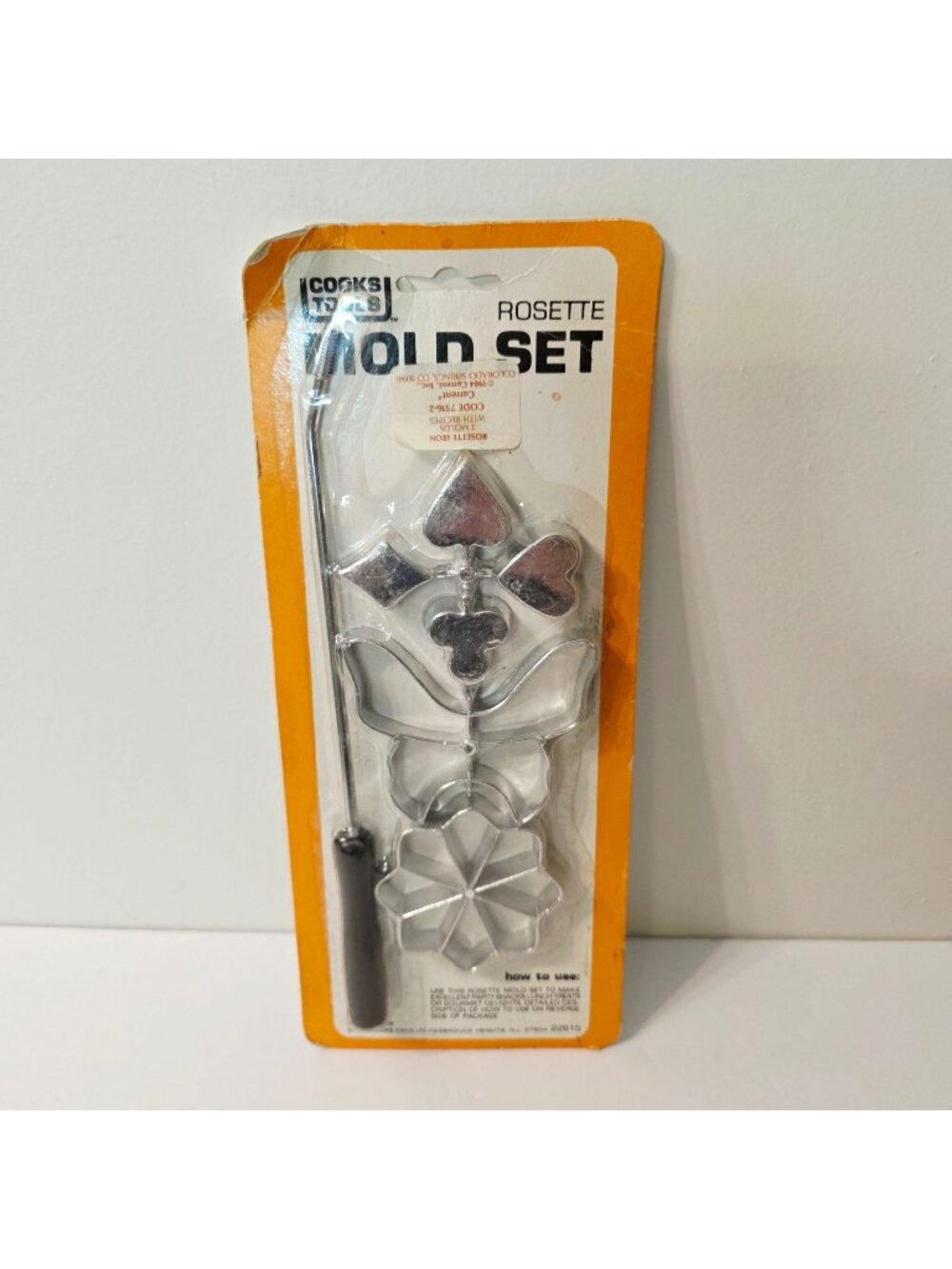 Vtg Cooks Tools Rosette Mold Set Iron Floral Butterfly Club Shamrock Diamond